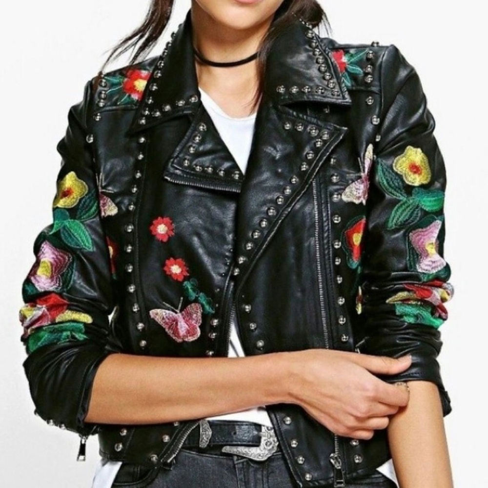 Drole De Copine Studded Biker Jacket